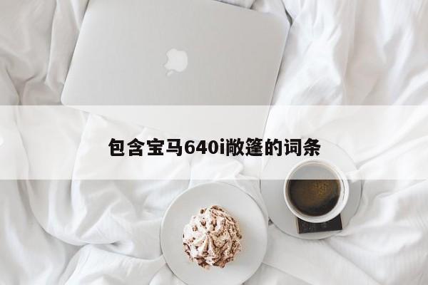 包含宝马640i敞篷的词条